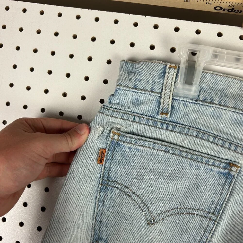 Levi's‎ 550 Light Wash Vintage Jeans 32x32 DOUBLE ORANGE TAB Worn 90s RARE